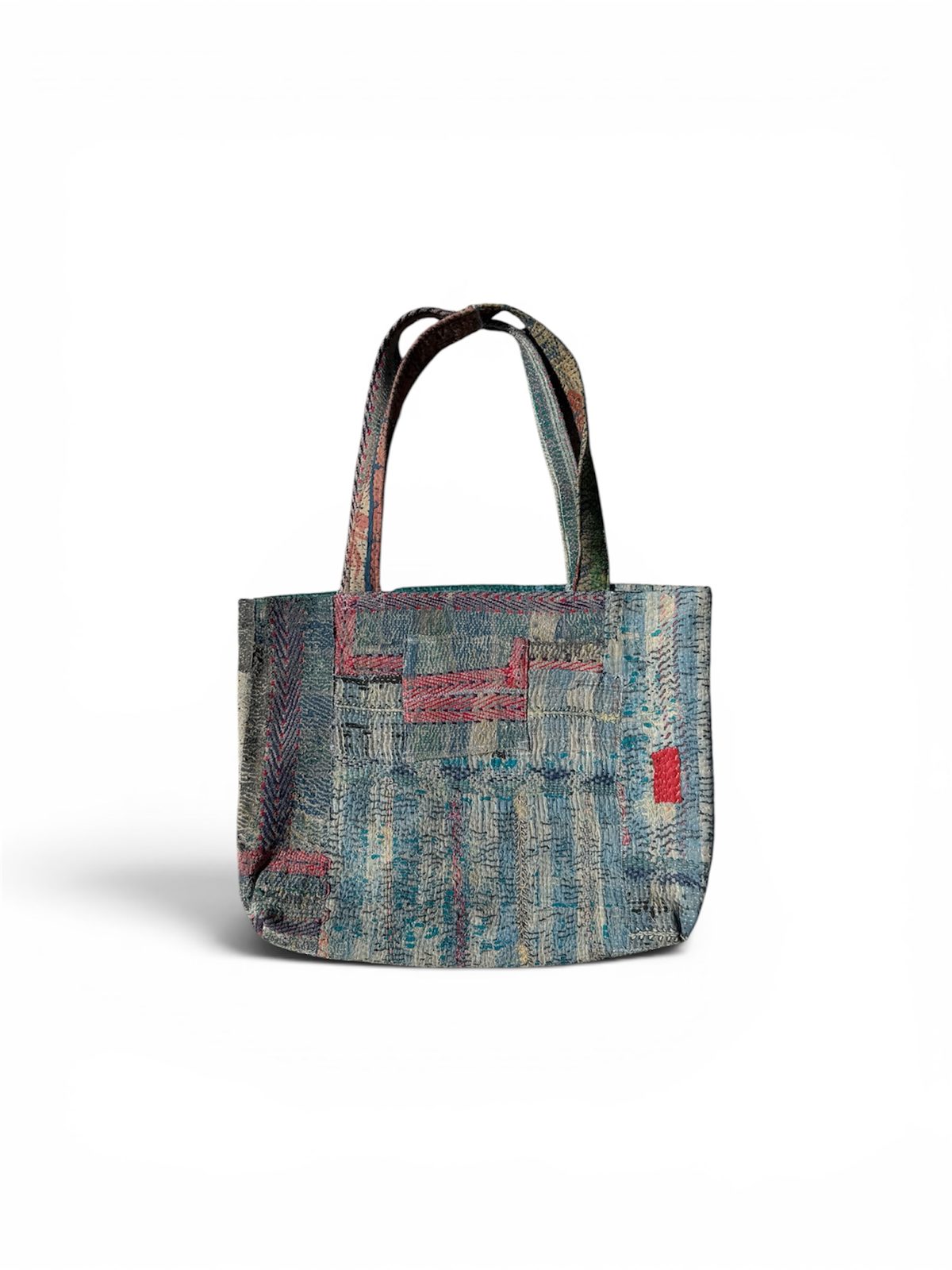 vintage kantha scrap tote